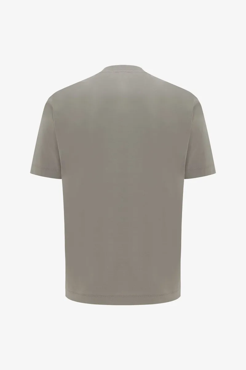 Gemerceriseerd T-shirt | Bruin